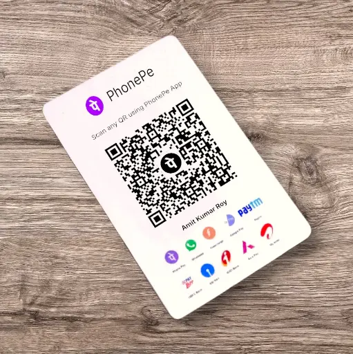 Phone pay & Google pay Qr pvc card